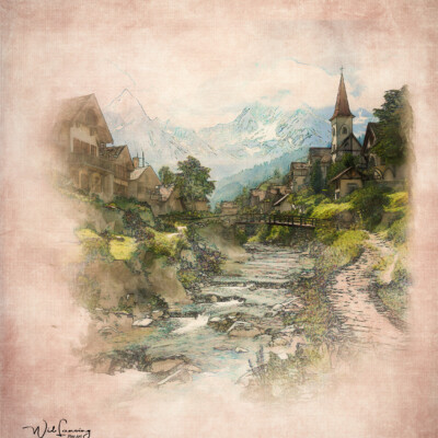 The Hills Are Alive In Watercolor