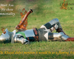 Knight with Axe in chest