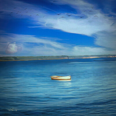 Rowboat on water
